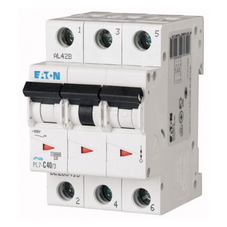 Автоматический выключатель Eaton PL7-C40/3 3p C 40А (263413) фото