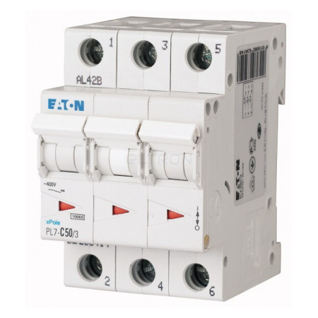 Автоматический выключатель Eaton PL7-C50/3 3p C 50А (263414) фото