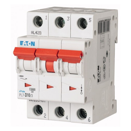 Автоматичний вимикач Eaton PL7-D10/3 3p D 10А (263419) фото