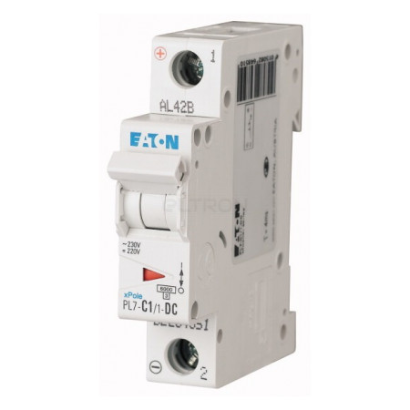 Автоматичний вимикач Eaton PL7-C1/1-DC 1p C 1А (264851) фото