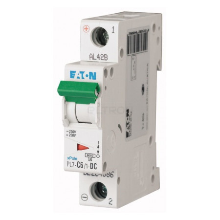 Автоматичний вимикач Eaton PL7-C6/1-DC 1p C 6А (264886) фото