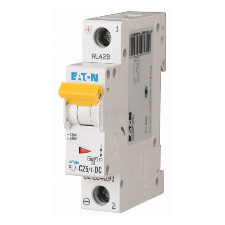 Автоматичний вимикач Eaton PL7-C25/1-DC 1p C 25А (264891) фото