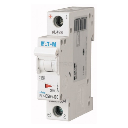 Автоматичний вимикач Eaton PL7-C50/1-DC 1p C 50А (264894) фото