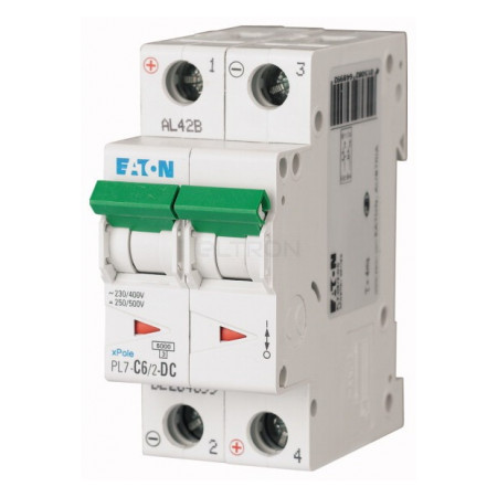 Автоматичний вимикач Eaton PL7-C6/2-DC 2p C 6А (264899) фото