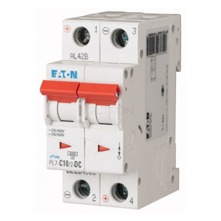 Автоматический выключатель Eaton PL7-C10/2-DC 2p C 10А (264900) фото