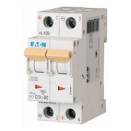 Автоматичний вимикач Eaton PL7-C13/2-DC 2p C 13А (264901) фото