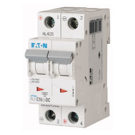 Автоматичний вимикач Eaton PL7-C16/2-DC 2p C 16А (264902) фото