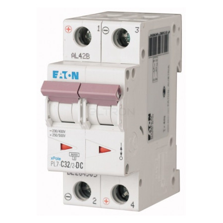 Автоматический выключатель Eaton PL7-C32/2-DC 2p C 32А (264905) фото