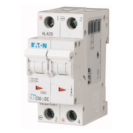 Автоматичний вимикач Eaton PL7-C50/2-DC 2p C 50А (264907) фото