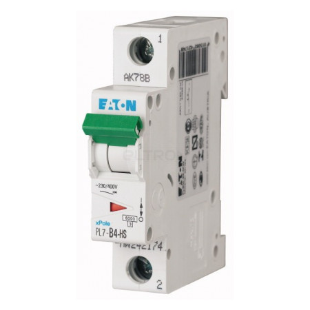 Автоматичний вимикач Eaton PL7-B4/1-HS 1p B 4А (264908) фото
