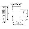 Автоматический выключатель Eaton PL7-B10/1 1p B 10А изображение 2 (габаритные размеры)