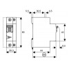 Автоматический выключатель Eaton PL7-B25/1N 1p+N B 25А изображение 2 (габаритные размеры)