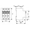 Автоматичний вимикач Eaton PL7-C1,6/3 3p C 1,6А зображення 2 (габаритні розміри)