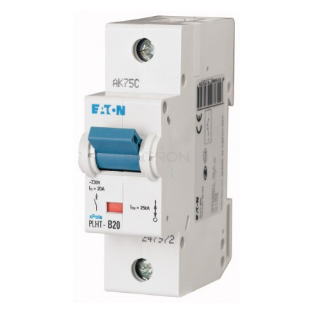 Автоматичний вимикач Eaton PLHT-B20 (25кА) 1p B 20А (247972) фото