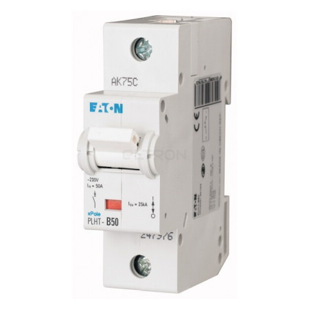 Автоматичний вимикач Eaton PLHT-B50 (25кА) 1p B 50А (247976) фото