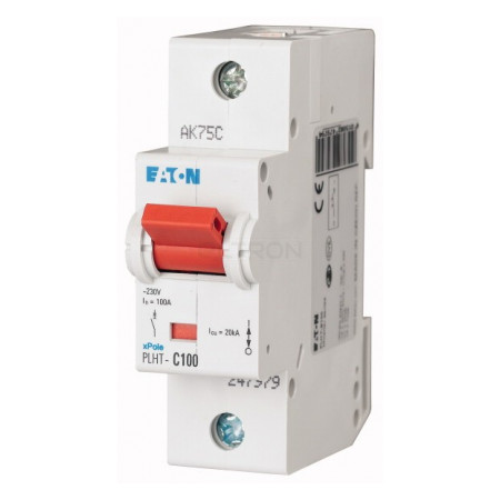 Автоматичний вимикач Eaton PLHT-C100 (20кА) 1p C 100А (247988) фото