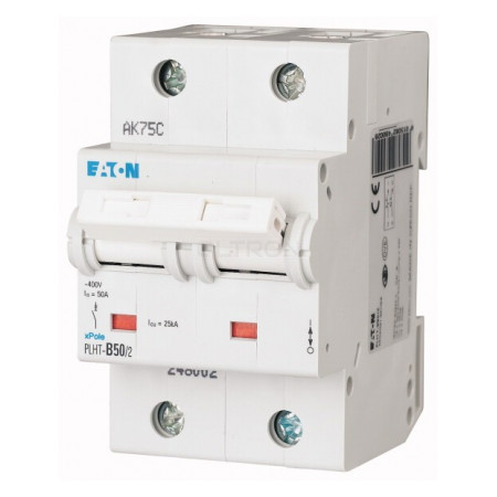 Автоматичний вимикач Eaton PLHT-B50/2 (25кА) 2p B 50А (248002) фото