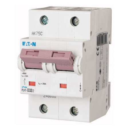 Автоматичний вимикач Eaton PLHT-D32/2 (25кА) 2p D 32А (248018) фото
