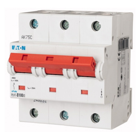 Автоматичний вимикач Eaton PLHT-B100/3 (20кА) 3p B 100А (248031) фото