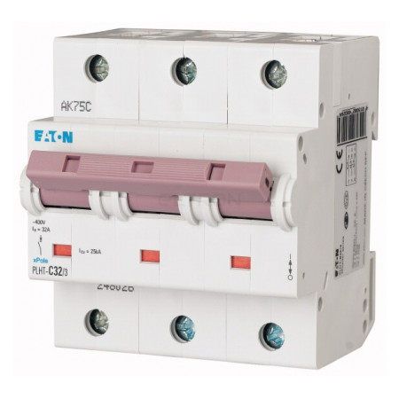Автоматический выключатель Eaton PLHT-C32/3 (25кА) 3p C 32А (248035) фото