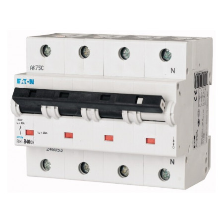 Автоматический выключатель Eaton PLHT-B40/3N (25кА) 3p+N B 40А (248053) фото