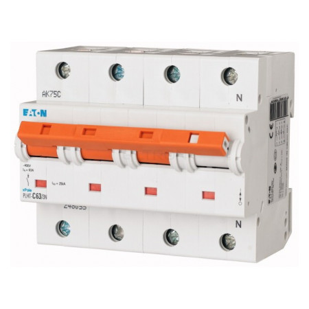 Автоматичний вимикач Eaton PLHT-C63/3N (25кА) 3p+N C 63А (248064) фото