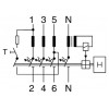 Дифференциальный автоматический выключатель Eaton mRB6-13/3N/C/003-A 4p C 13А 30мА тип A изображение 3 (схема)