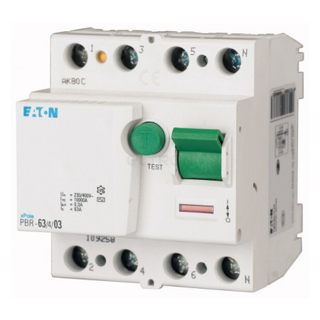 Главное защитное устройство Eaton PBR-40/4/03 4p 40А 300мА тип AC (109259) фото