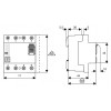 Устройство защитного отключения (УЗО) Eaton PFDM-125/4/05 4p 125А 500мА тип AC изображение 2 (габаритные размеры)