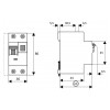 Дифференциальный автоматический выключатель Eaton PFL4-10/1N/C/003 2p C 10А 30мА тип AC изображение 2 (габаритные размеры)