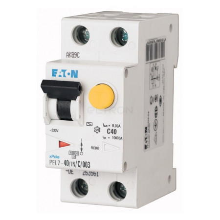 Дифференциальный автоматический выключатель Eaton PFL7-40/1N/C/03 2p C 40А 300мА тип AC (165698) фото