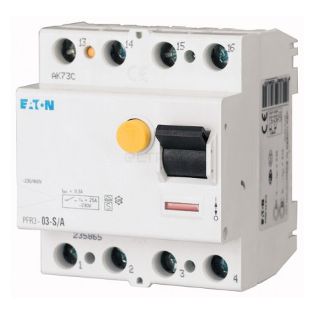 Защитное отключающее реле Eaton PFR3-03-S/A 4p 25А 300мА тип S/A (235865) фото