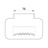 Стальная скрепа изолированная E.NEXT e.steel.fastener.ppa.16 изображение 2 (габаритные размеры)