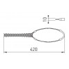 Кабельна панчоха E.NEXT e.cable.grip.10.20 діаметр кабелю 10-20 мм зображення 2 (габаритні розміри)