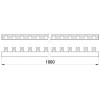 Шина соединительная E.NEXT e.bc.u.stand.1.100 вилочного U-типа 1p 100А изображение 2 (габаритные размеры)