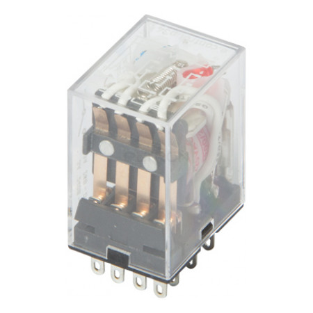 Реле промежуточное с LED-индикацией E.NEXT e.control.p346L 3А 230В AC на 4 группы контактов (i.my4n.230ac) фото