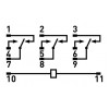 Реле промежуточное E.NEXT e.control.p1032 10А 12В AC на 3 группы контактов изображение 3 (схема)
