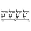 Реле промежуточное E.NEXT e.control.p1043 10А 24В DC на 4 группы контактов изображение 3 (схема)