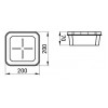Коробка распределительная E.NEXT e.db.stand.200.200.70 кирпич/бетон (упаковка 6 шт.) изображение 2 (габаритные размеры)
