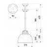 Светильник подвесной E.NEXT e.save.high.light.01.65 под энергосберегающую лампу до 65 Вт (плафон поликарбонатный + подвес) изображение 2 (габаритные размеры)