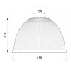 Поликарбонатный рассеиватель E.NEXT e.high.light.pc.refl.410 для светильников серии 2201, 2202, 2211 / 410 мм изображение 2 (габаритные размеры)