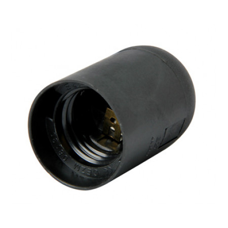 Патрон E.NEXT e.lamp socket.E27.pl.black пластиковий Е27 чорний (s9100009) фото