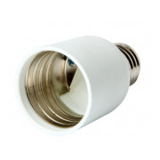 Переходник E.NEXT e.lamp adapter.Е27/Е40.white с цоколя Е27 на Е40 пластиковый белый мини-фото
