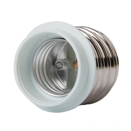 Перехідник E.NEXT e.lamp adapter.Е40/Е27.white з цоколя Е40 на Е27 пластиковий білий (s9100020) фото
