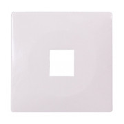 Панель E.NEXT e.lux.16111L.pn.white для розетки одинарной под Jack RJ12 или RJ45 белая мини-фото