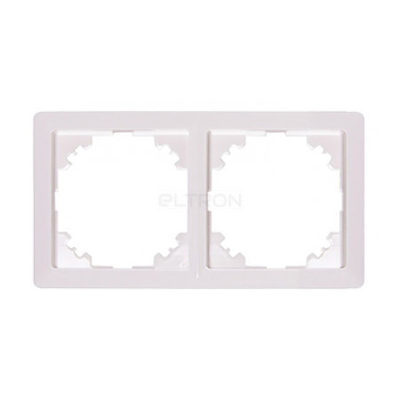 Рамка E.NEXT e.lux.10044L.2.fr.white.shrink 2-місна біла (запаяна в п/е) (ins0020049) фото