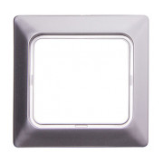 Рамка E.NEXT e.lux.12094L.1.fr.wp.aluminium для вологозахищеної розетки "алюміній" міні-фото
