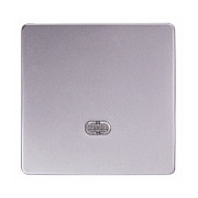 Кнопка E.NEXT e.lux.11651L.pn.aluminium одинарна "алюміній" з підсвічуванням міні-фото