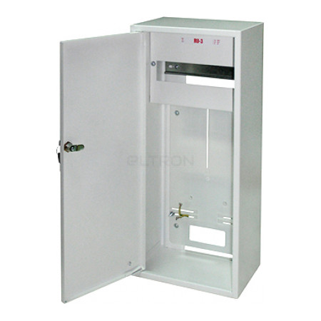 Шкаф распределительный KARWASZ e.mbox.RU-3 Z металлический навесной под 3-фазный счетчик 12 модулей с замком фото