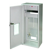 Шкаф распределительный KARWASZ e.mbox.RU-3-Z/О металлический навесной под 3-фазный счетчик 12 модулей с замком с окном мини-фото